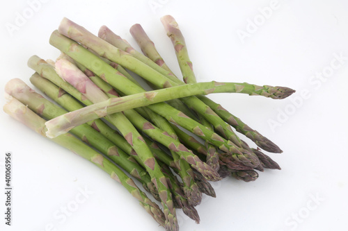 green asparagus as ingredient for vegan food