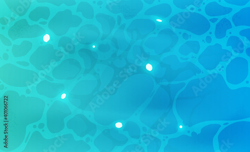 Turquoise surface of water in a pool or ocean. Vector background for summer poster, foyer or postcard. Azure ocean water.