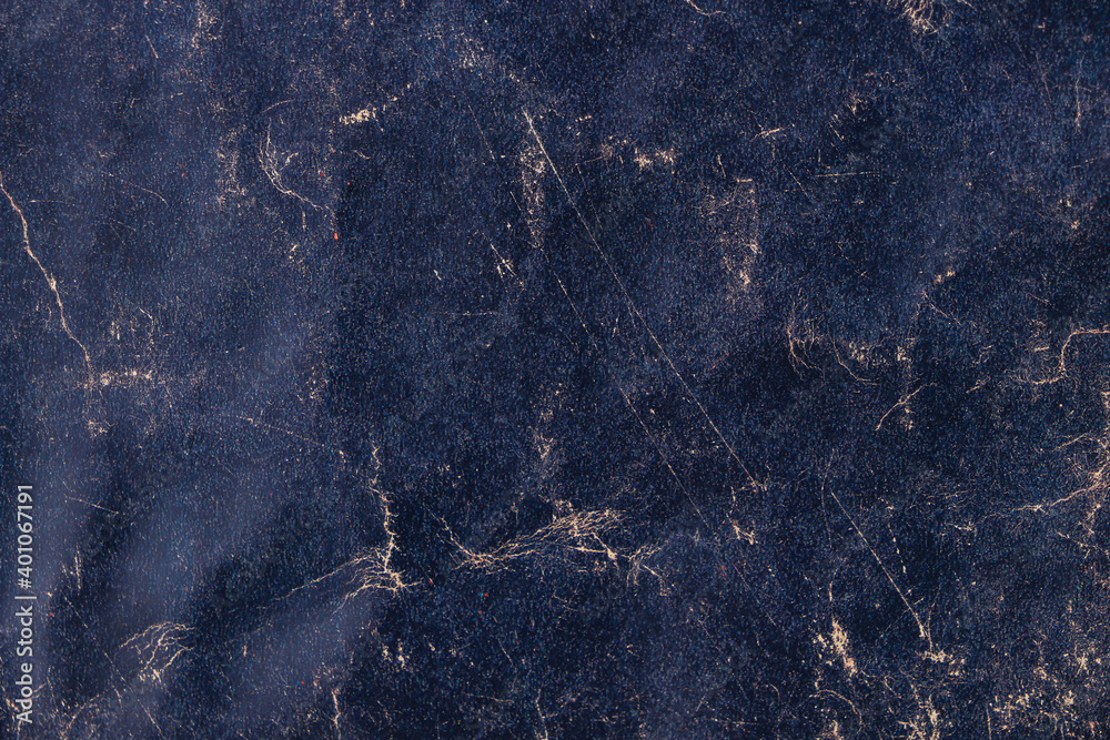 Crumpled old blue paper with scuffs. Empty background. Crumpled old blue paper with scuffs. Empty background.