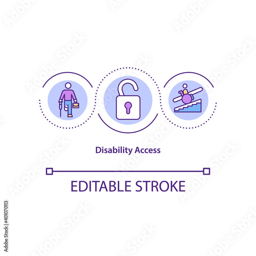 Disability access concept icon