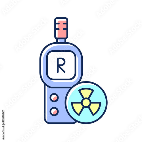 Radiation dosimeter RGB color icon