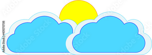 illustration of an sunny and cloud background photo
