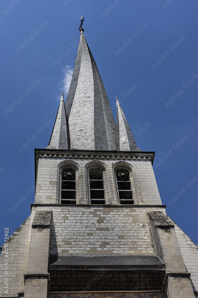 View of Saint Remy de Troyes French Catholic Church (from middle of the XIV century). Troyes, Aube Champagne-Ardenne, France.