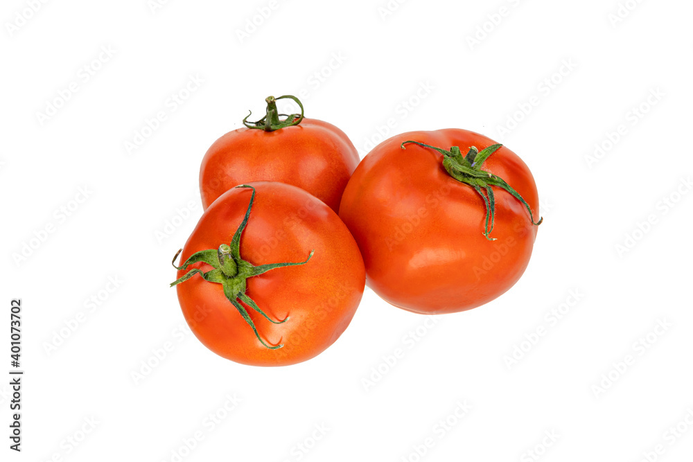 fresh organic tomatoes with green leaves isolated on white background fresh organic tomatoes with green leaves isolated on white background