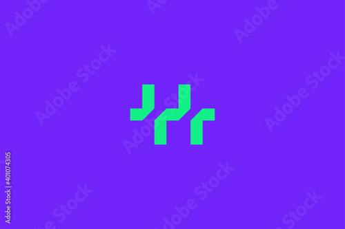 Minimal Modern Abstract Letter H Dark Background Logo Template