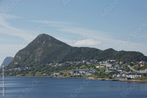 Beautiful view of Alesund, port town on the west coast of Norway, at the entrance to the Geirangerfjord
