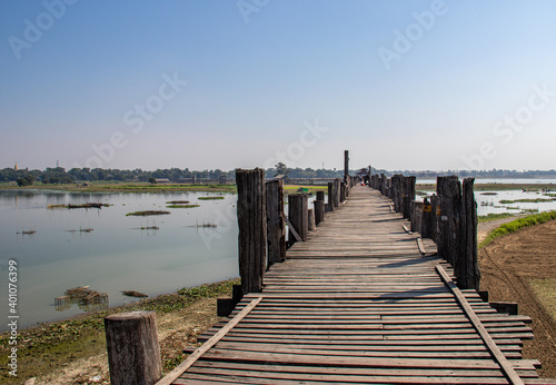 Pont en teck d'U Bein à Mandalay, Myanmar
