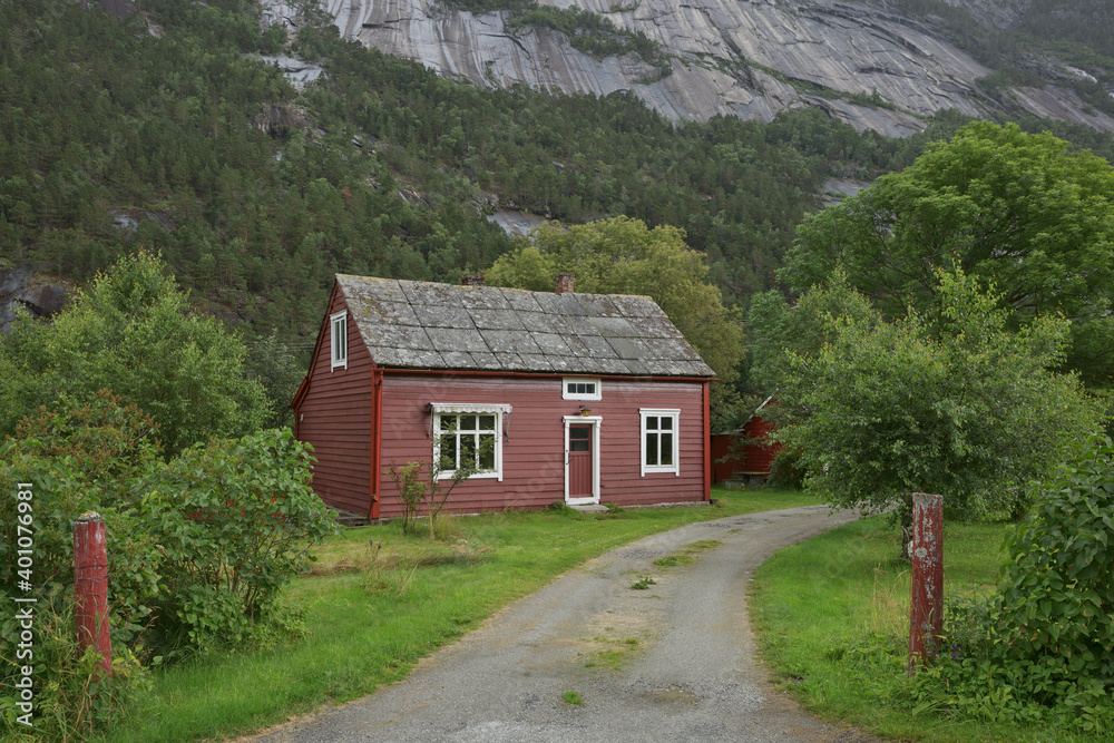 The village of Eidfjord in Norway is a major cruise ship port of call. It is situated at the end of the Eid Fjord, an inner branch of the large Hardangerfjorden