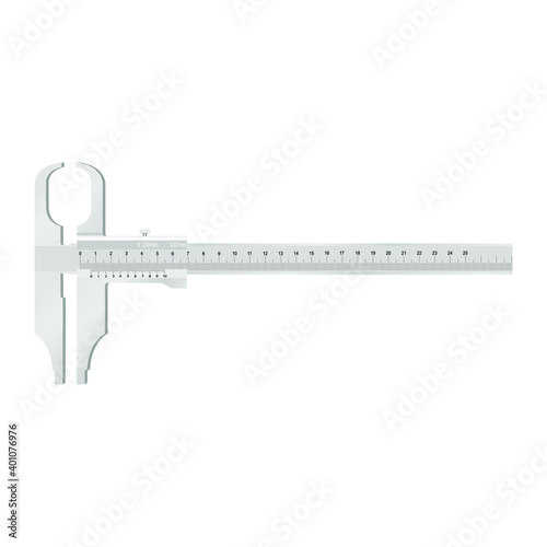 Special caliper. Measuring instrument on a white background. Vector illustration