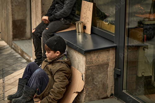unhappy children need shelter, food and money to survive, so they have to beg on street