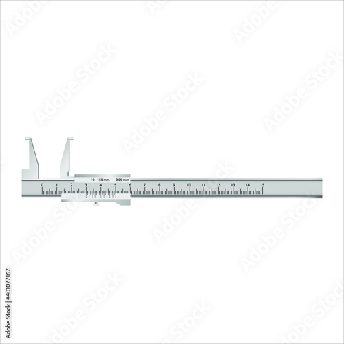 Special caliper for groove measurement
Measuring instrument on a white background. vector illustration