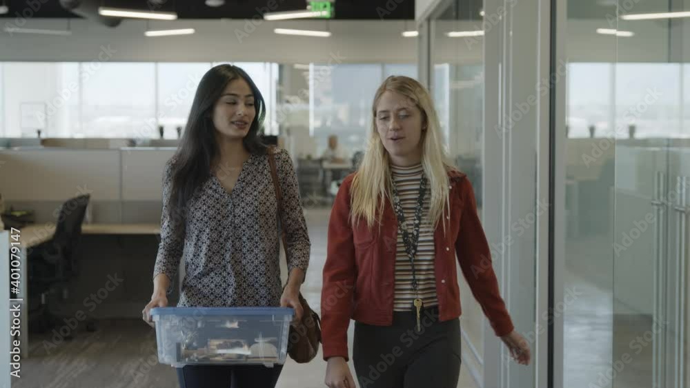 custom made wallpaper toronto digitalTracking shot of businesswoman talking with new employee / Pleasant Grove, Utah, United States
