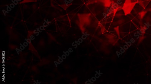 Abstract motion blur. Plexus background. Animation of a growing network of connected lines and dots. Abstract communications, technology, computer networks, the internet, social media, etc.