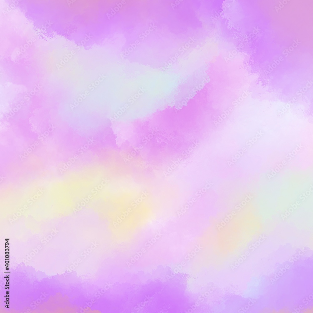 Background texture elegant woman fashion illustration. Abstract backgrounds yellow violet pink, purple, orange color. Looks like blue sky. Gradient card for wallpaper, print, poster, post card design