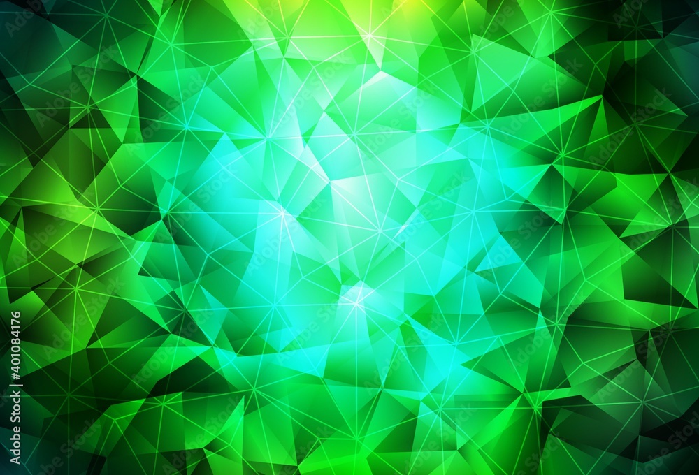 Dark Green vector background with polygonal style. Dark Green vector background with polygonal style.