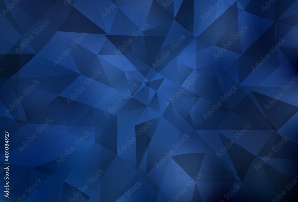 Dark BLUE vector polygon abstract backdrop. Dark BLUE vector polygon abstract backdrop.
