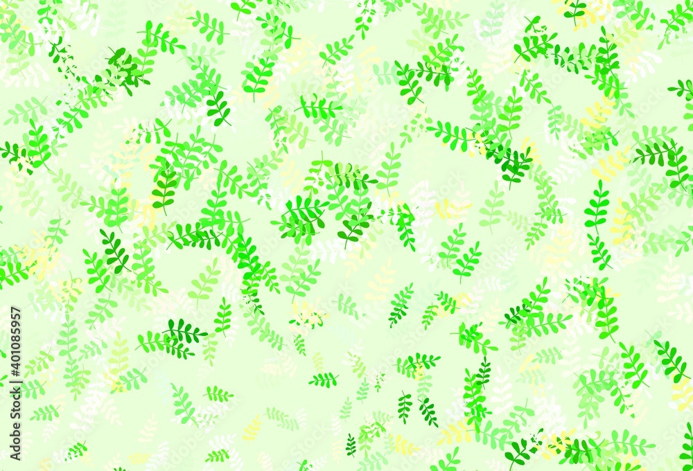 Light Green, Red vector natural pattern with leaves. Light Green, Red vector natural pattern with leaves.