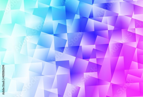 Light Pink, Blue vector triangle mosaic texture.