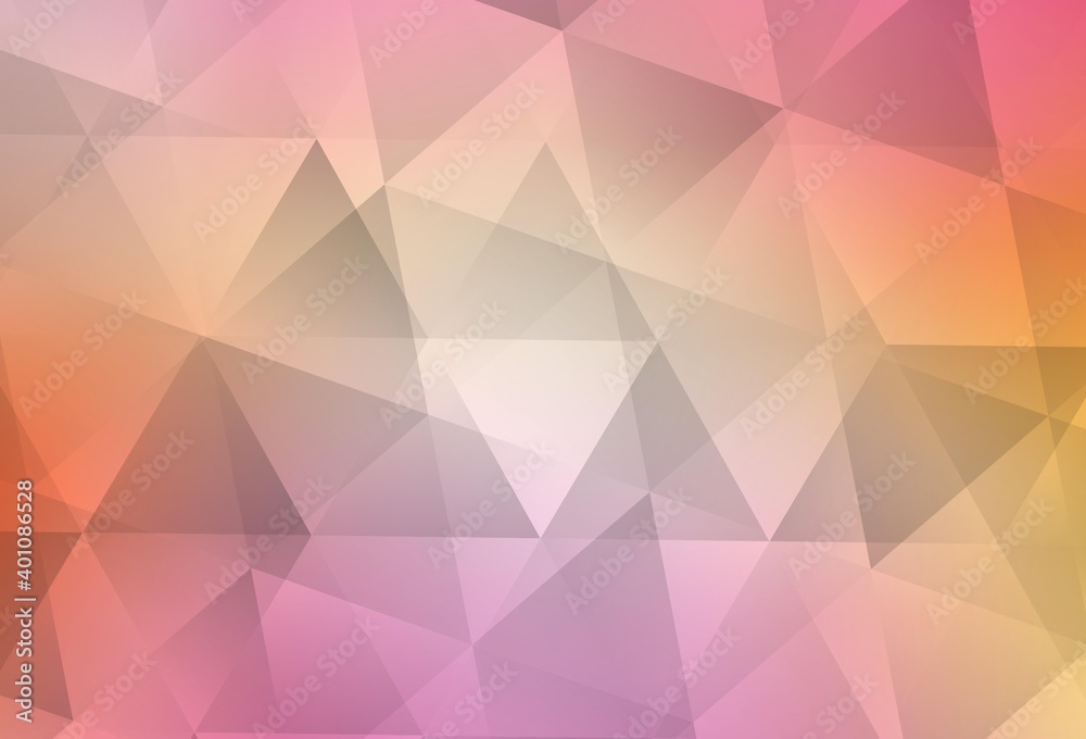 Light Pink, Yellow vector abstract polygonal template. Light Pink, Yellow vector abstract polygonal template.