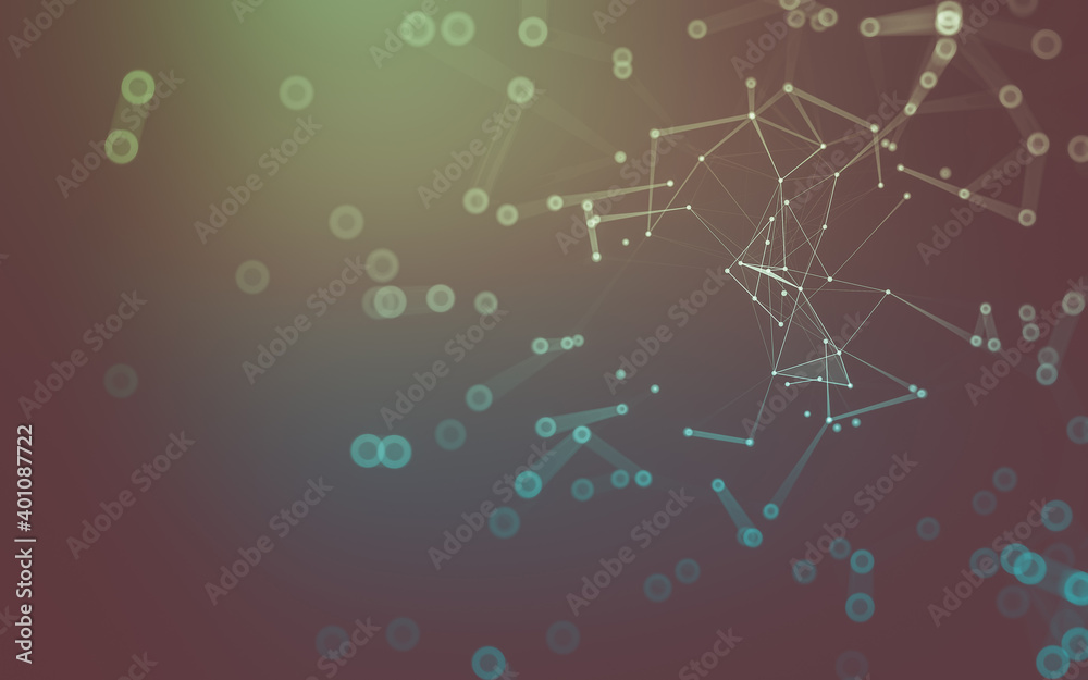 Abstract background. Molecules technology with polygonal shapes, connecting dots and lines. Connection structure. Big data visualization. Abstract background. Molecules technology with polygonal shapes, connecting dots and lines. Connection structure. Big data visualization.