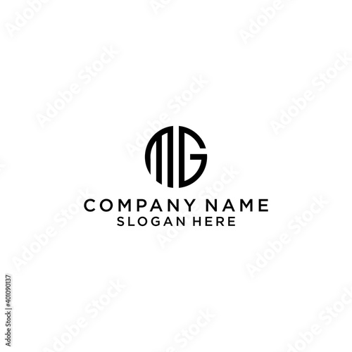 MG monogram logo design vector