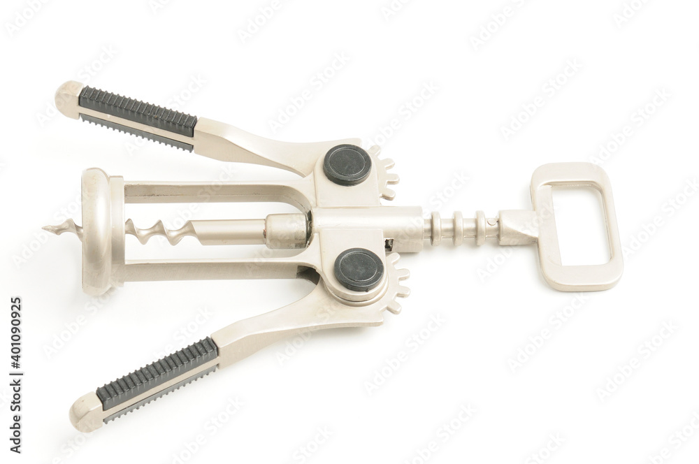 Wine bottle opener on white background Wine bottle opener on white background