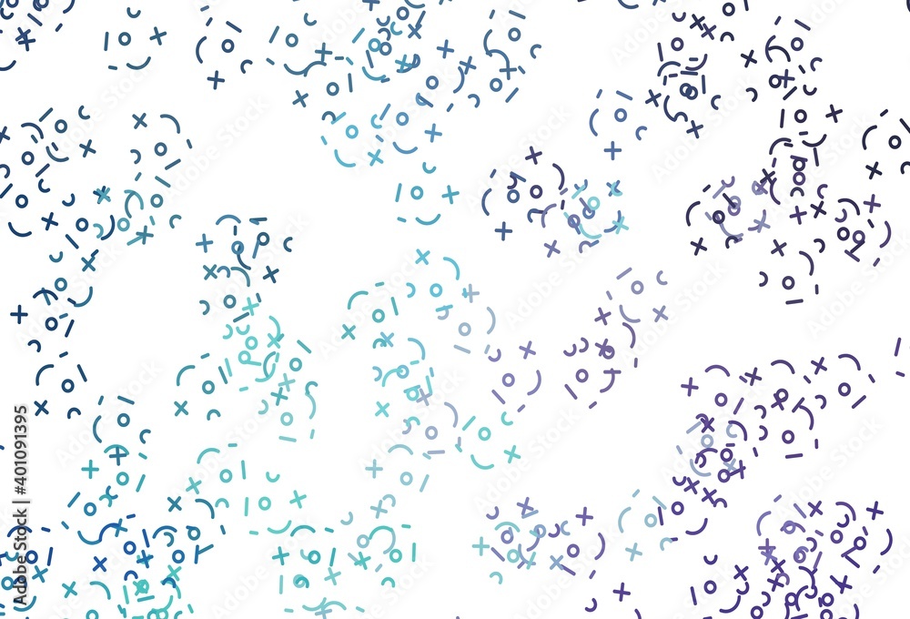 Light Pink, Blue vector texture with mathematic symbols.