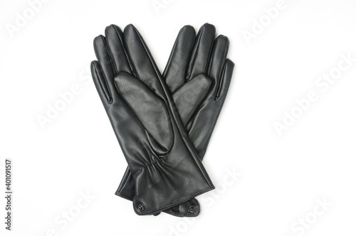 Casual gloves on white background
