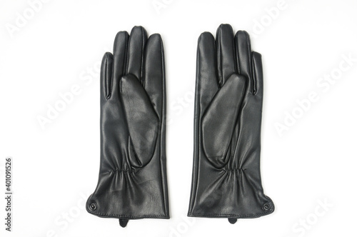 Casual gloves on white background