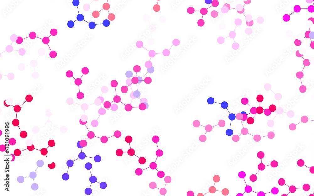Light Purple, Pink vector pattern with artificial intelligence network. Light Purple, Pink vector pattern with artificial intelligence network.