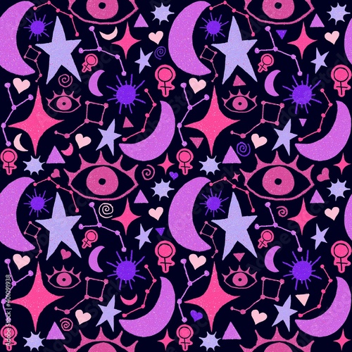 Witchy Seamless Pattern