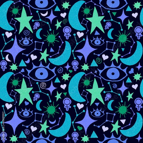 Witchy Seamless Pattern