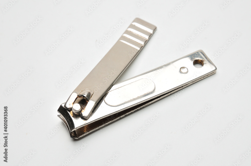 Nail clippers on white background Nail clippers on white background