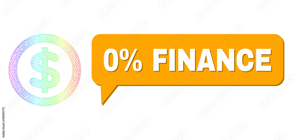 Obraz premium 0% Finance and finance vector. Rainbow vibrant net finance, and conversation 0% Finance cloud frame. Chat colored 0% Finance cloud has shadow.