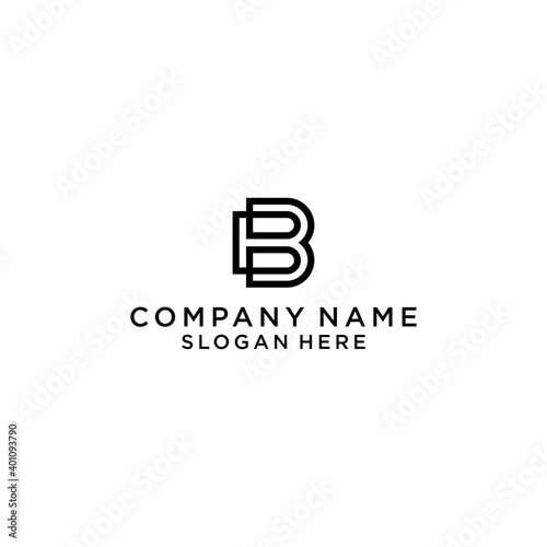 BB monogram logo design vector