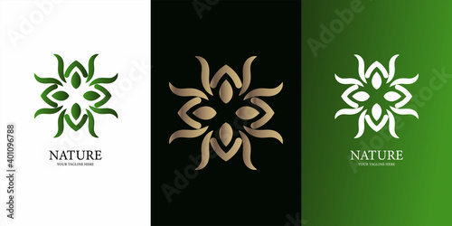 Flower, ornament or mandala logo template design. ent logo template design.