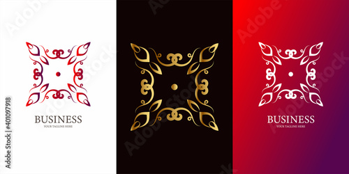 Flower, ornament or mandala logo template design. ent logo template design.
