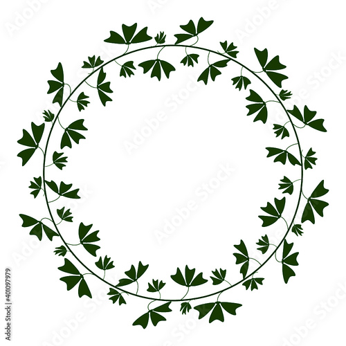Green leafy wreath