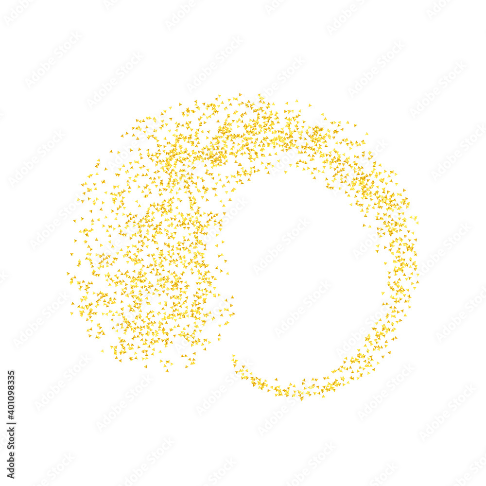 Horizontal curl sprinkled with crumbs golden texture. Background Gold dust on a white background. Sand particles grain or sand. Vector backdrop golden path pieces grunge for design illustration Horizontal curl sprinkled with crumbs golden texture. Background Gold dust on a white background. Sand particles grain or sand. Vector backdrop golden path pieces grunge for design illustration