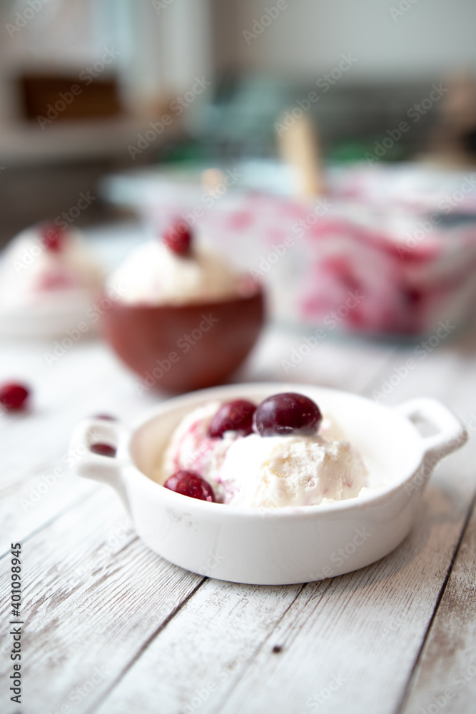 Homade berry icream fresh out of the freezer Homade berry icream fresh out of the freezer