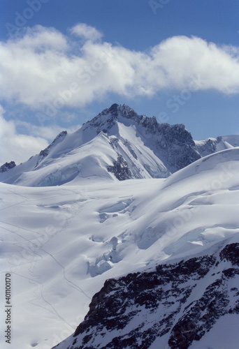 View of Swiss Alps top of Jungfrau known as the 