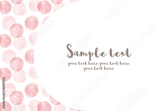 水彩模様_フレーム_ピンク