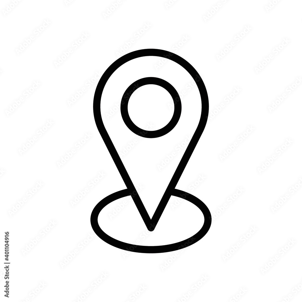 vector line art style pin location vector line art style pin location