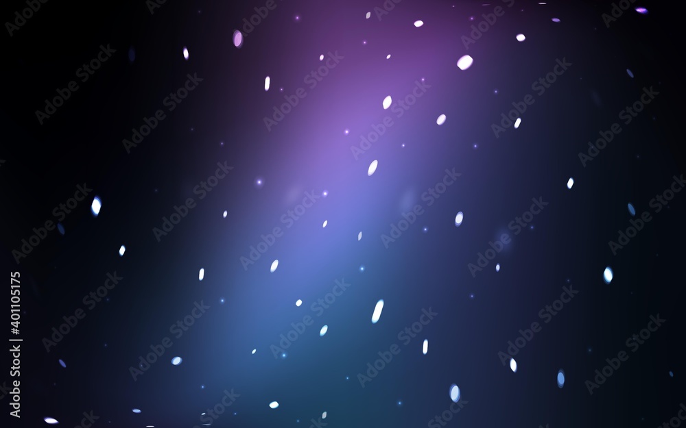 Dark Pink, Blue vector cover with beautiful snowflakes. Glitter abstract illustration with crystals of ice. The pattern can be used for year new  websites.