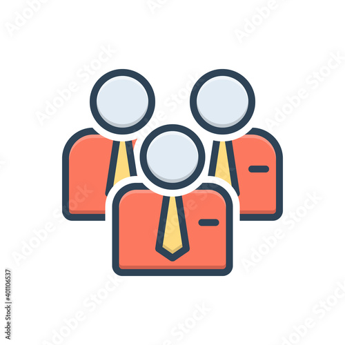 Color illustration icon for leading