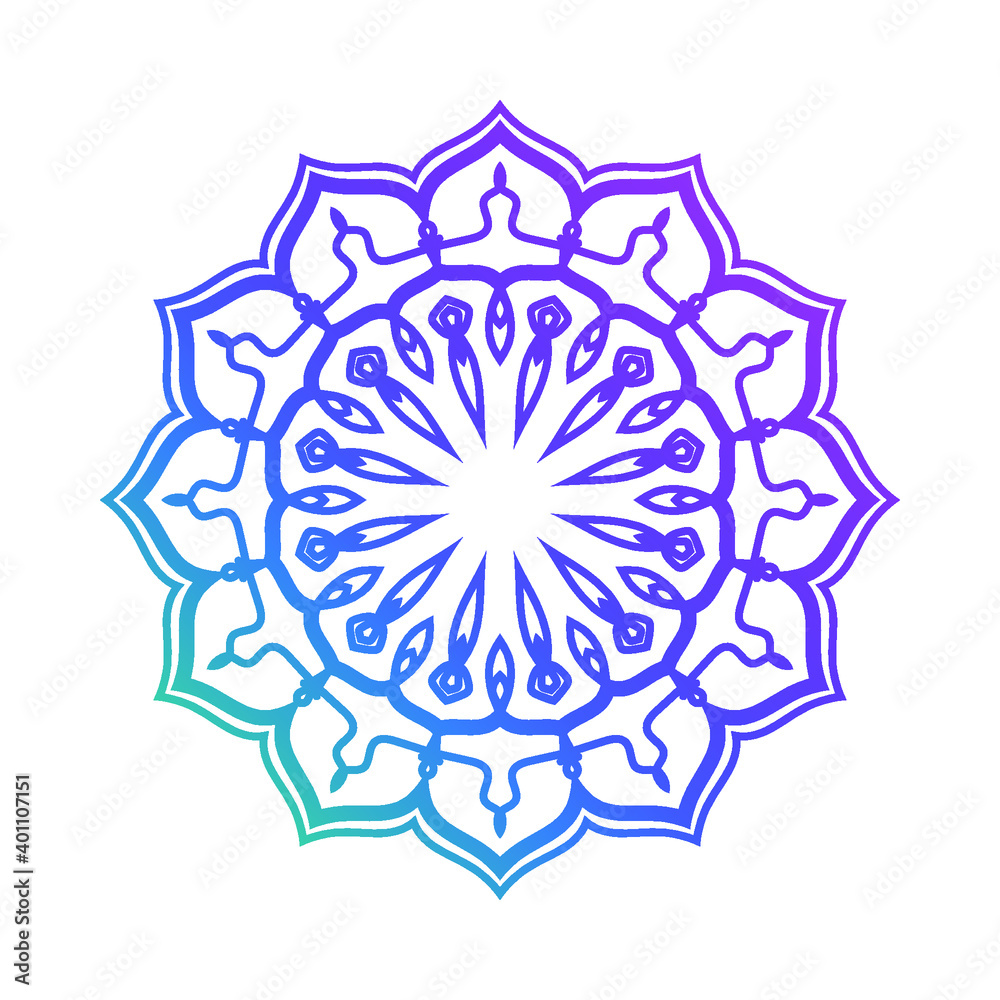 abstract spiritual symbol round ornament. circular decoration. simple mandalas design for web or print element
