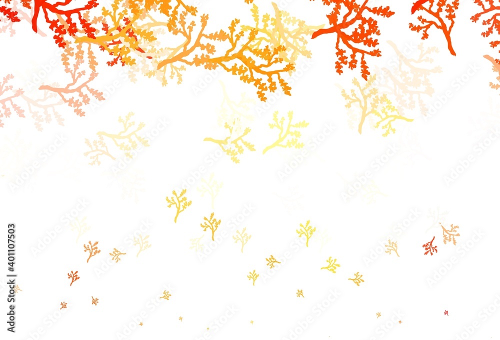 Light Orange vector abstract background with sakura. Light Orange vector abstract background with sakura.