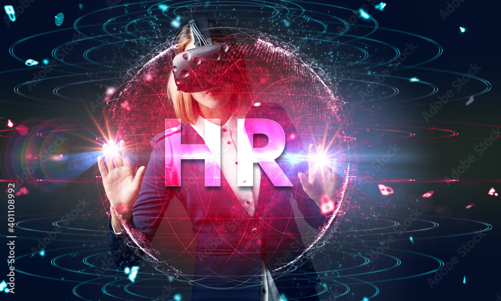 Obraz premium Business, Technology, Internet and network concept. Human Resources HR management recruitment employment headhunting concept.