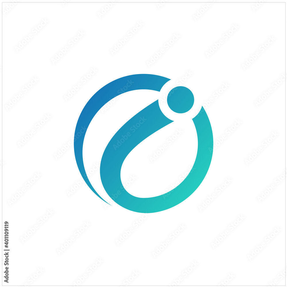 Letter I in circle logo icon design template elements - vector sign Letter I in circle logo icon design template elements - vector sign