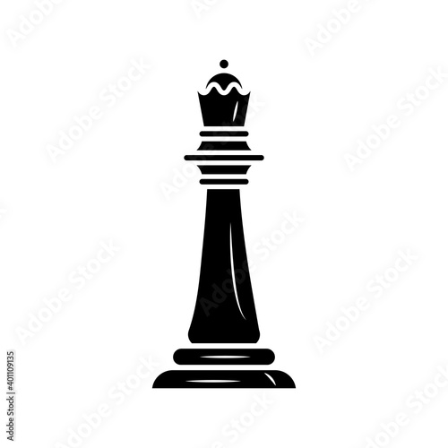 black queen chess piece isolated style icon